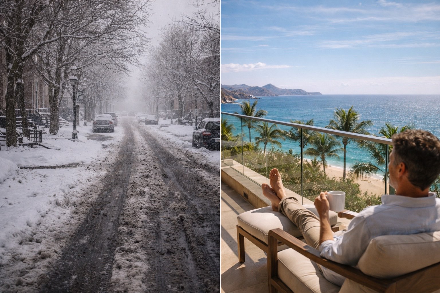 Sunny Cabo San Lucas ocean view — a better winter than Canadian snow